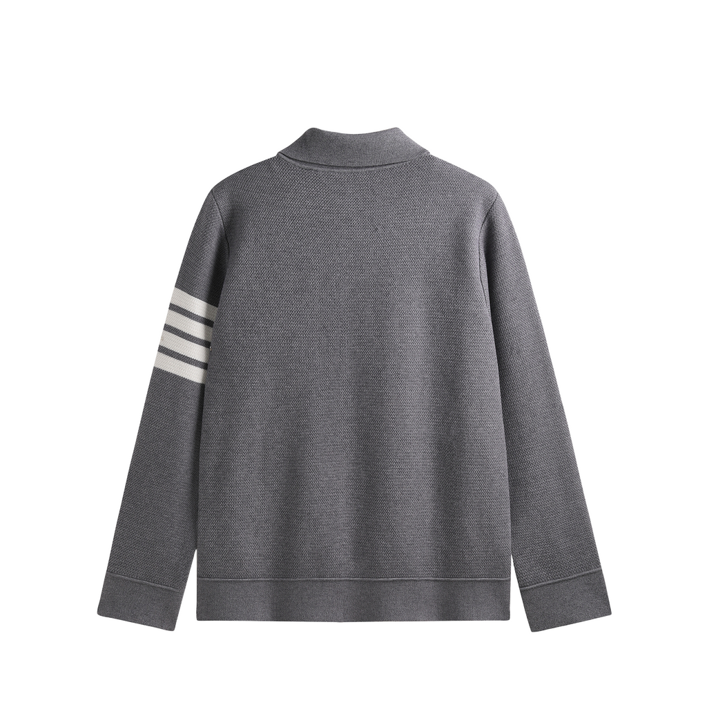 2025SS Polo collar knitted jacket