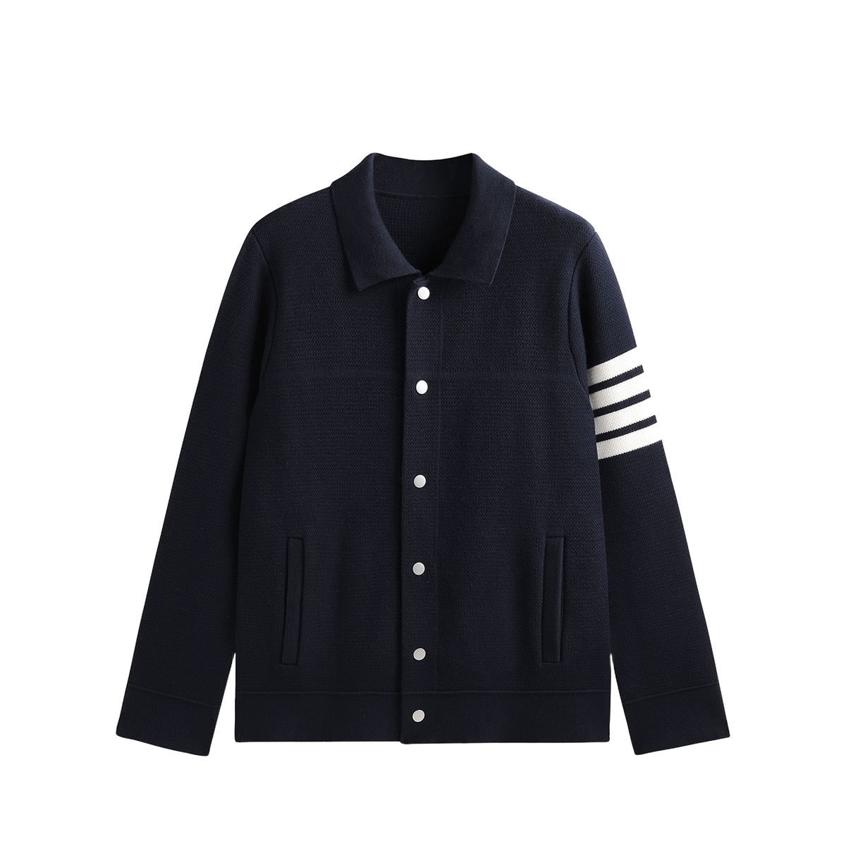 2025SS Polo collar knitted jacket