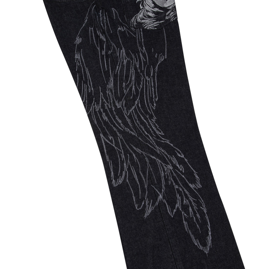 "hellboy" indigo raw bootcut Denim
