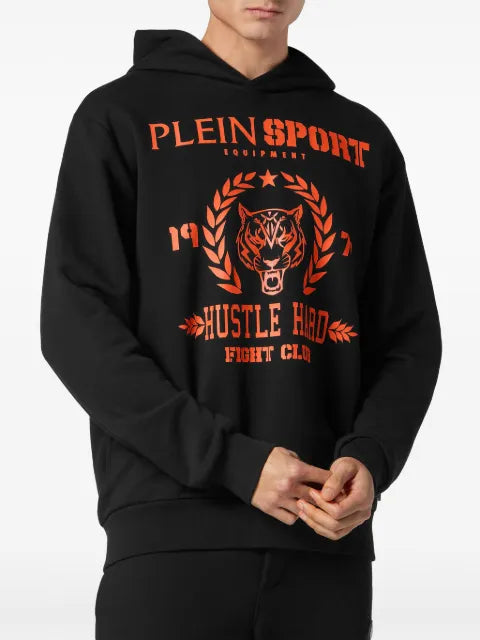 Plein Sport logo-print cotton-blend hoodie