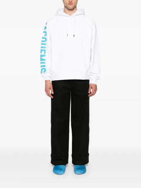 Jacquemus raised-logo cotton hoodie