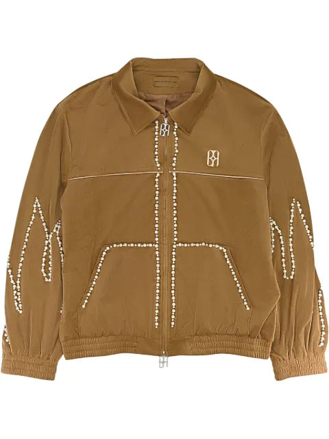 BIRTH OF ROYAL CHILD Flame Pearl velvet "Brown" track jacket
