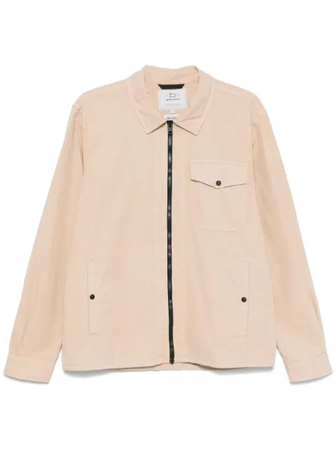 Woolrich gabardine-weave overshirt