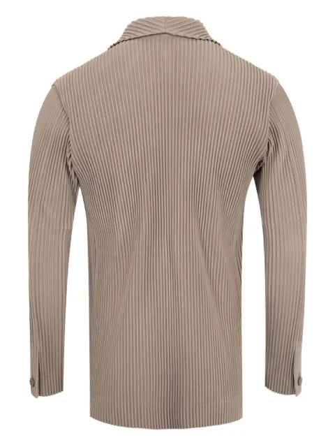 Issey Miyake pleated double-breasted blazer