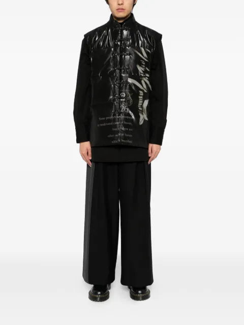 Yohji Yamamoto graphic-print sleeveless padded jacket