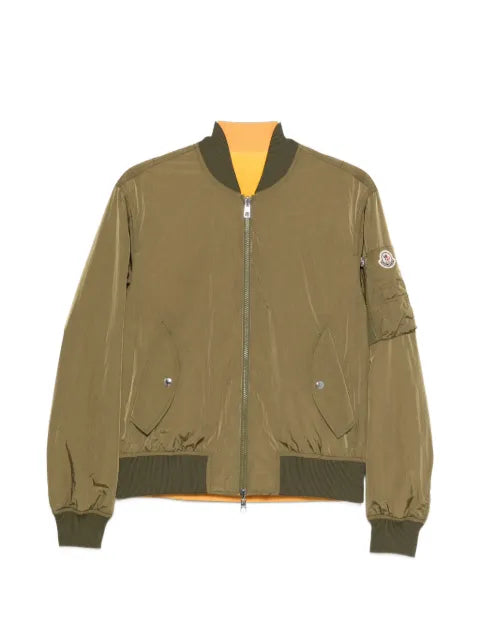 Moncler reversible logo-patch bomber jacket