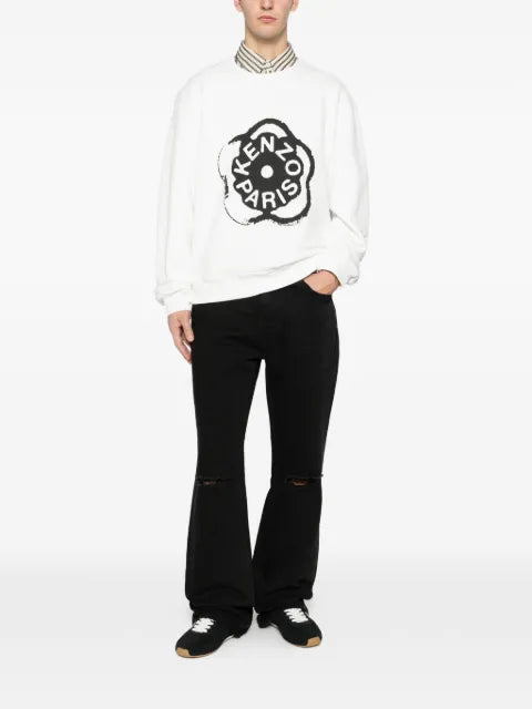 Kenzo floral-logo print sweatshirt