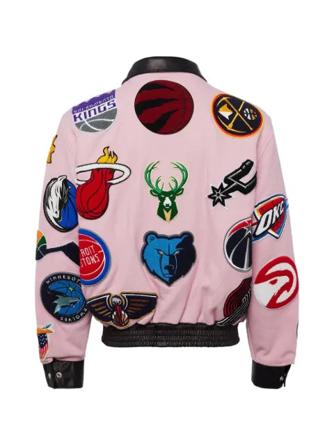 Jeff Hamilton NBA-patches bomber jacket