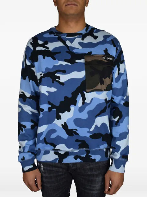 Valentino Garavani camouflage chest-pocket sweatshirt