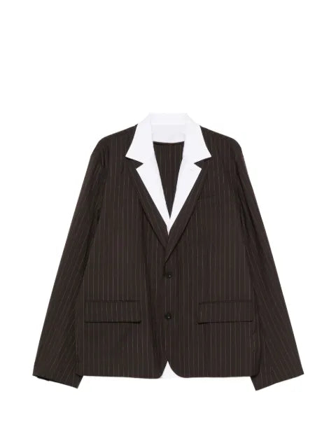 sacai stripe-pattern blazer