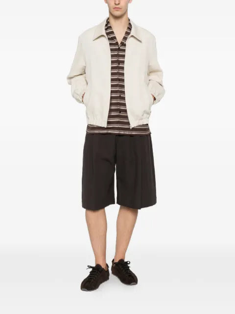 SANDRO zip-up wing-collar jacket