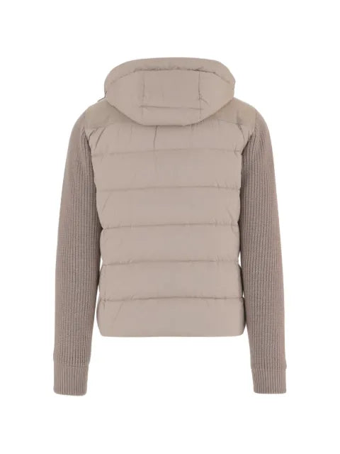 Moorer zip-up padded jacket