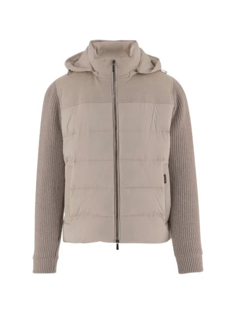 Moorer zip-up padded jacket