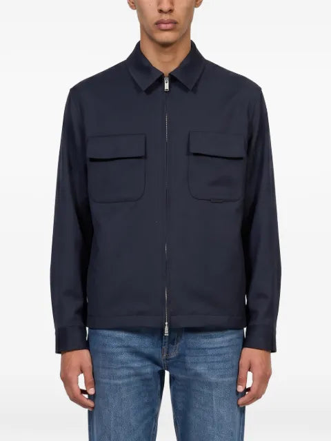 Lardini zip-up flap-pocket jacket