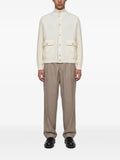Lardini ribbed-knit high-neck jacket