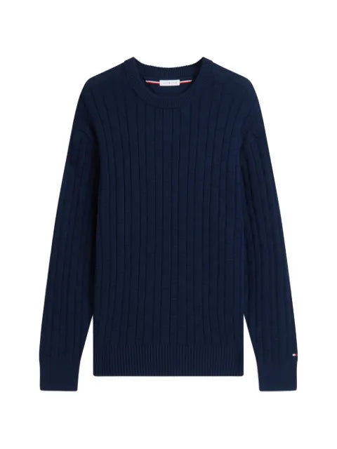 Tommy Hilfiger basket-weave crew-neck sweater