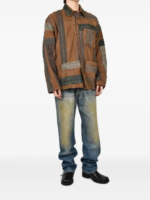 By Walid patchwork embroidered jacket