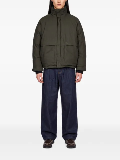 RANRA embroidered-logo high-neck padded jacket