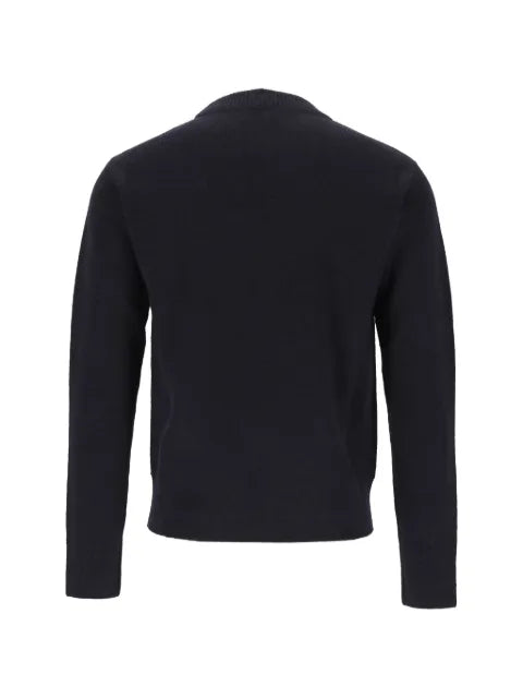 Moncler Grenoble logo-patch ribbed-knit sweater