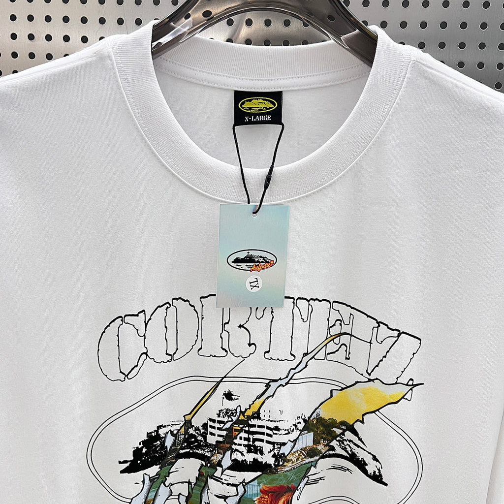 Corteiz Rules The World Graphic Oversized Tee – White