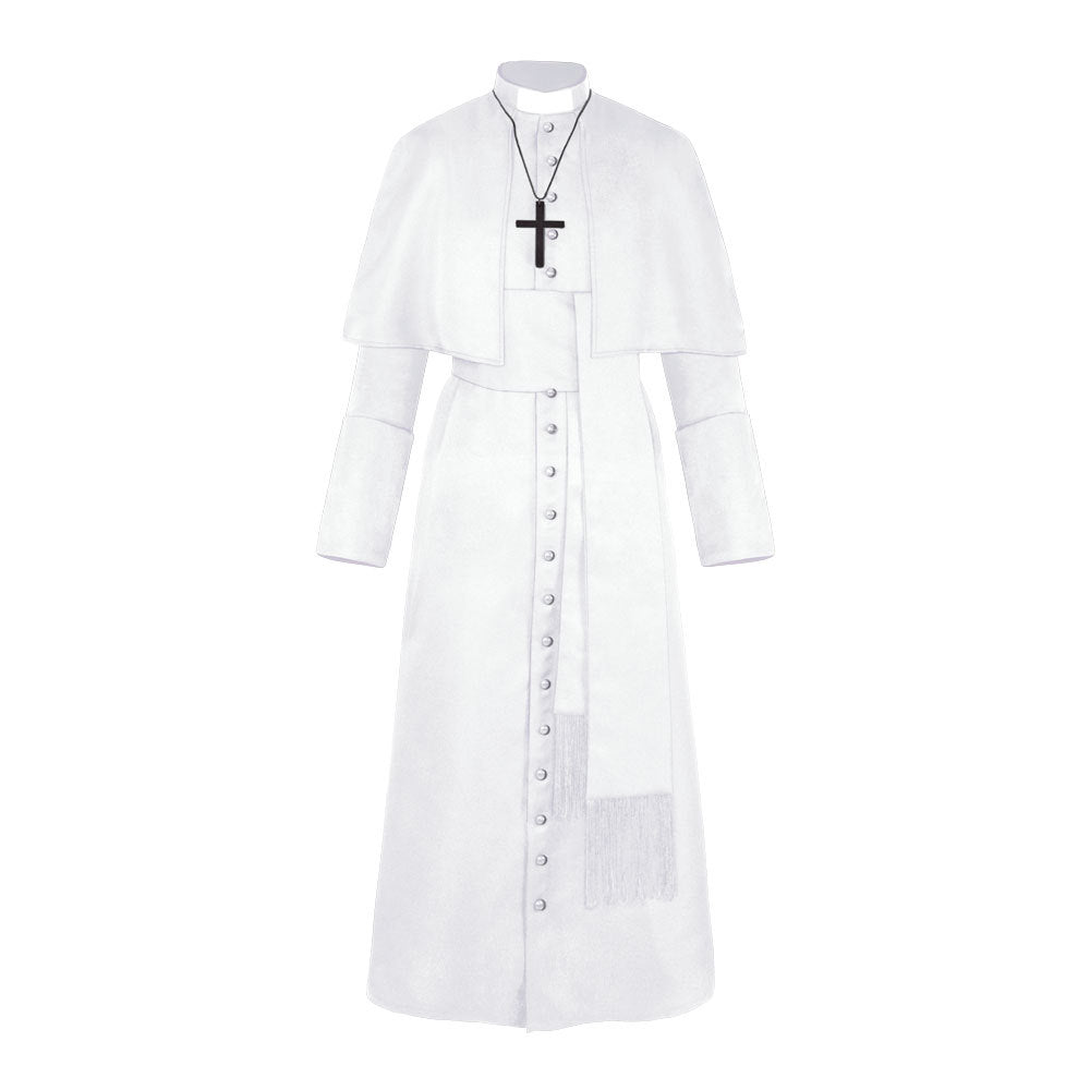 Halloween Men Priest Cosplay Medieval Long Robe Multi‑Color Party