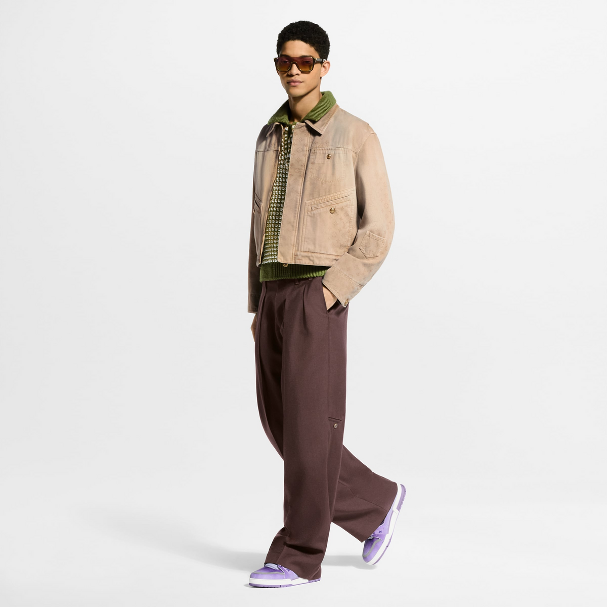 LV Trainer Sneaker Monogram-printed canvas Purple
