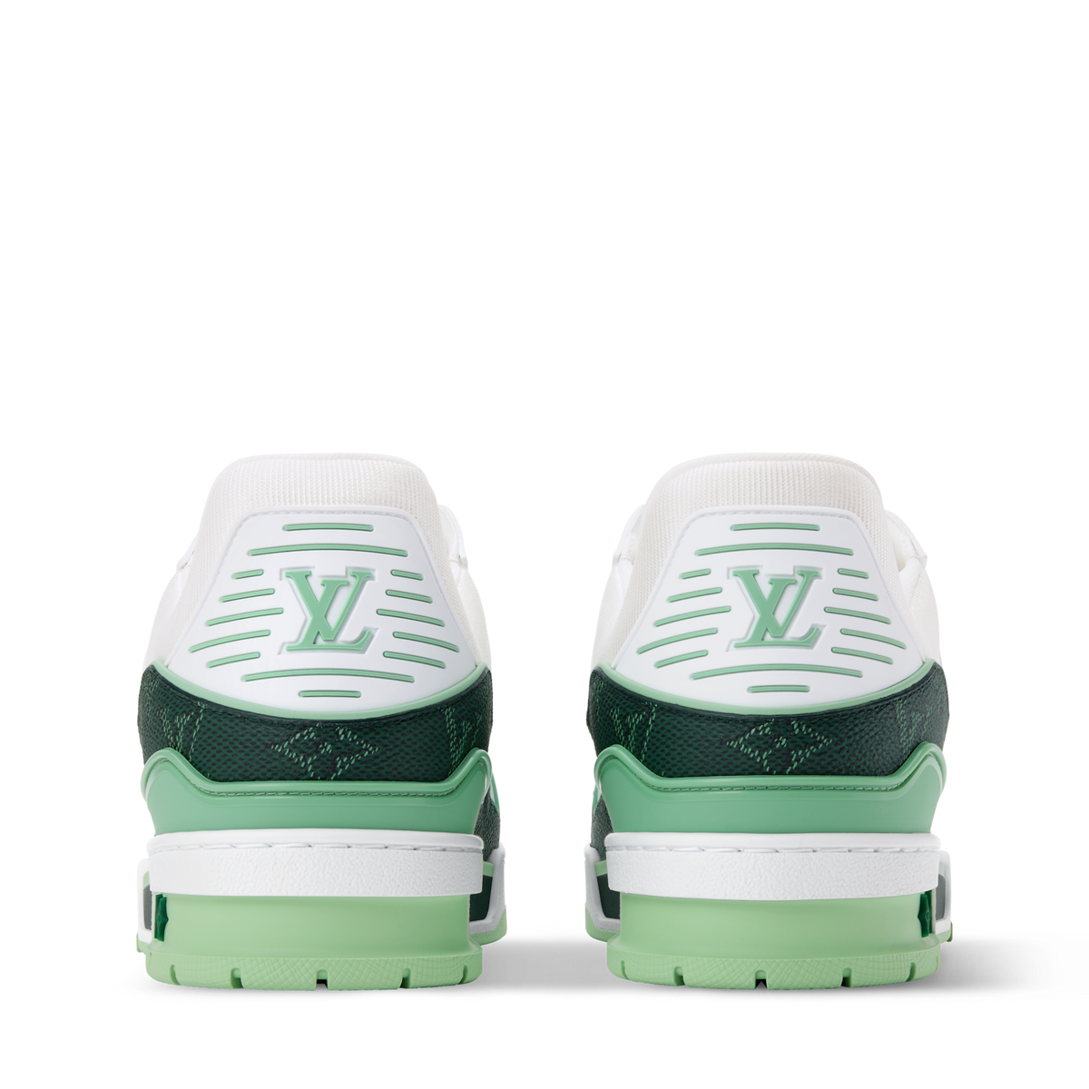 Louis Vuitton LV Trainer Green Monogram Leather Sneaker