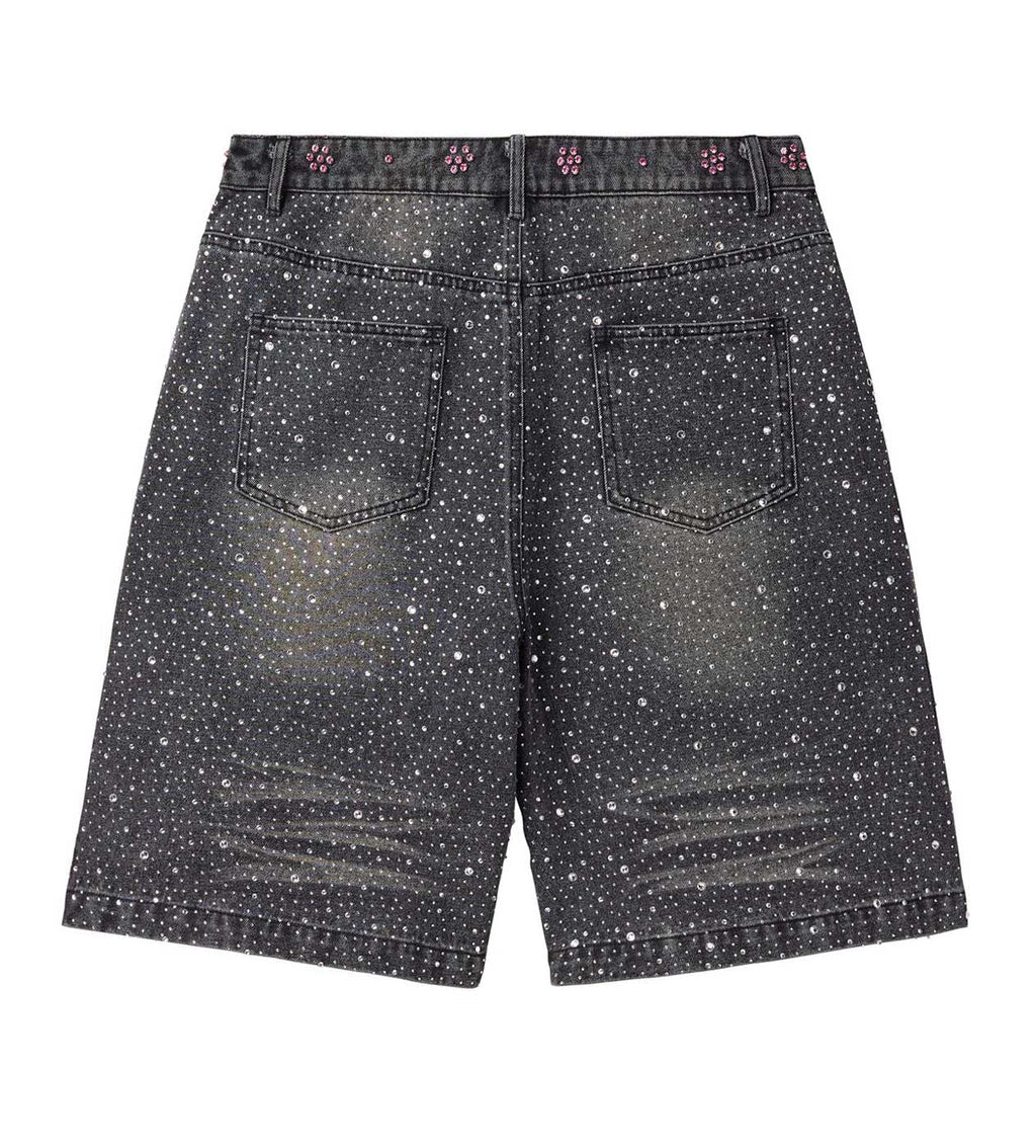 Vale Forever Iced Out Jorts Black