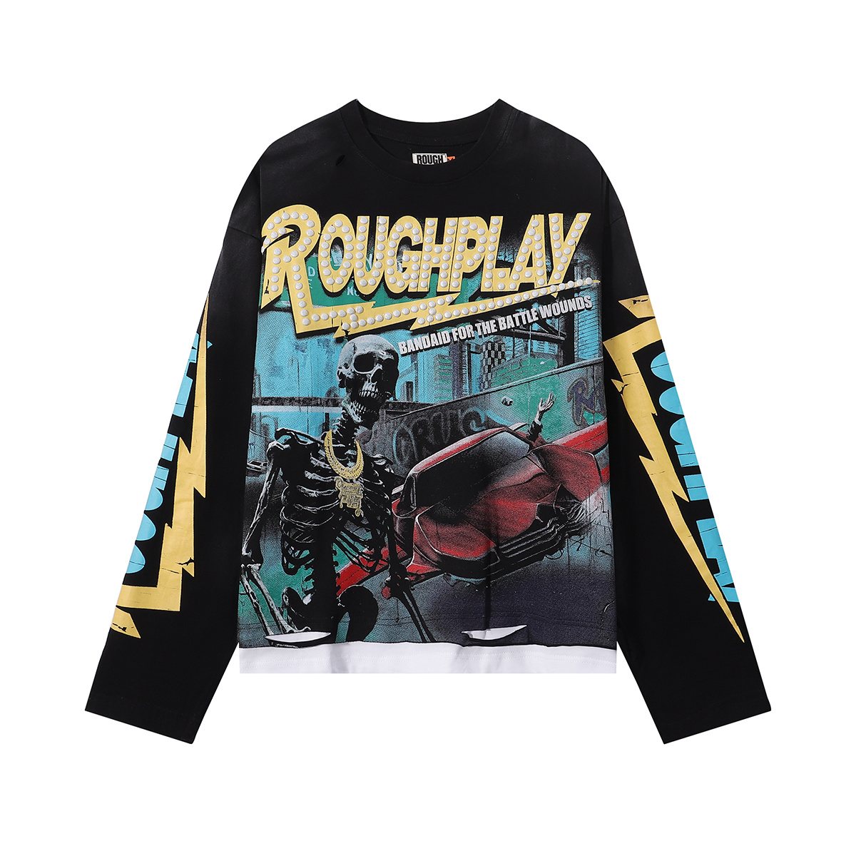 Rough Play Flyers Graphic Long-Sleeve T-Shirt