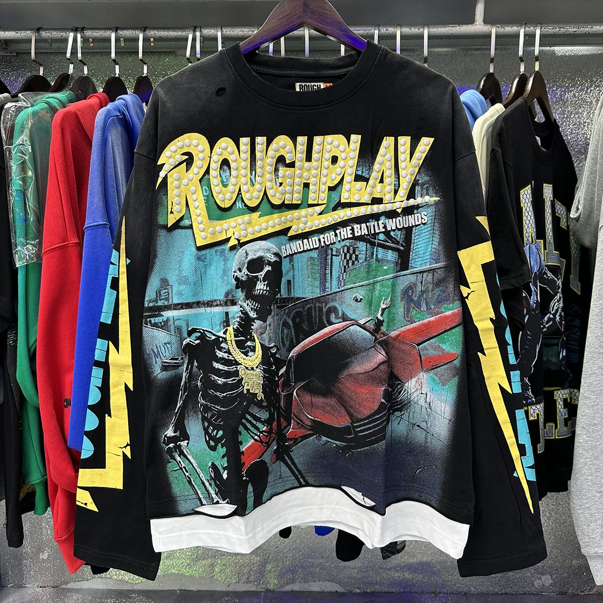 Rough Play Flyers Graphic Long-Sleeve T-Shirt