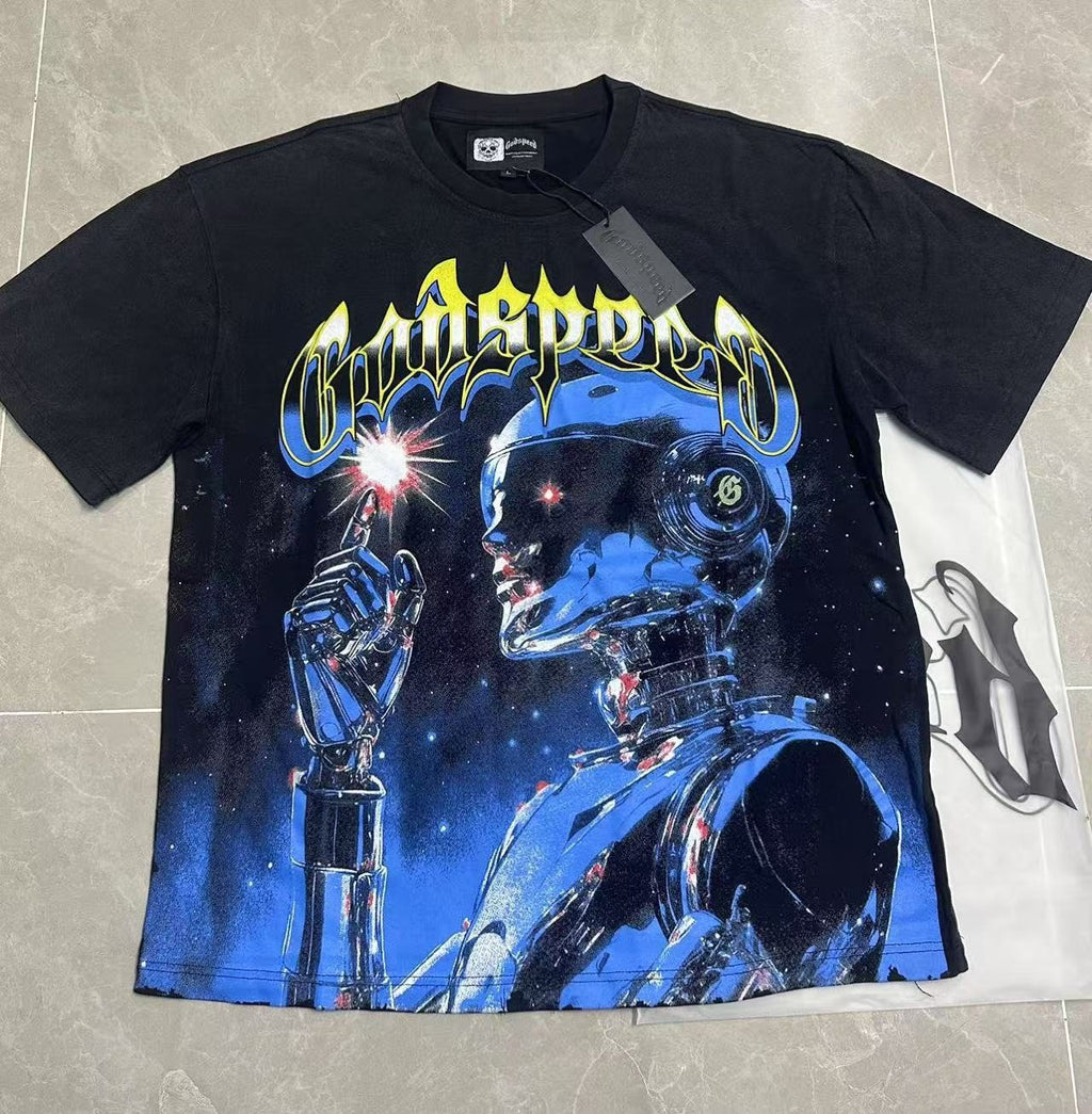 Godspeed Cyber Robot Graphic T-Shirt