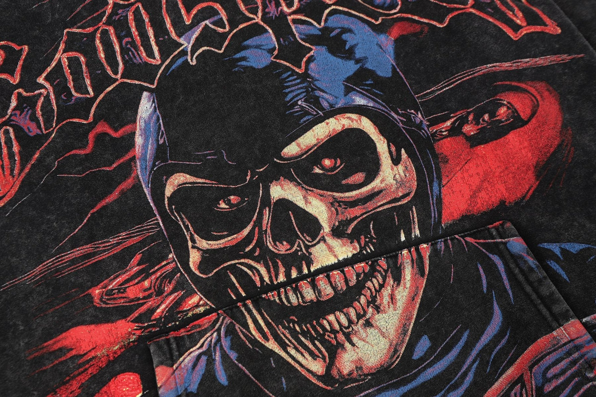 Godspeed Washed Skull Graphic Hoodie