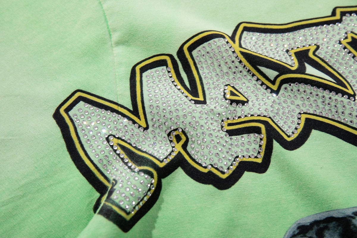 MAJESTIK Mint Green Football Graphic T-Shirt