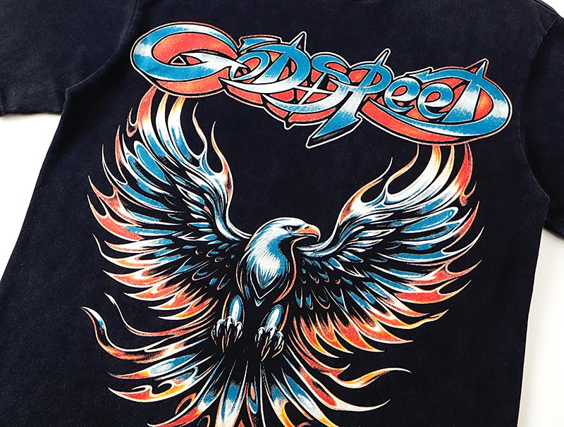 Godspeed Eagle Graphic Washed Black T-Shirt