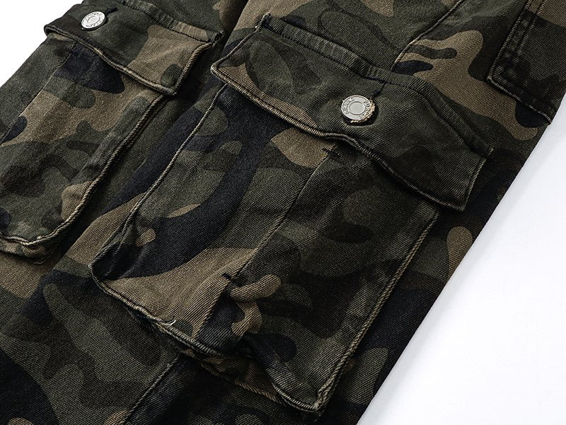 Purple Brand Green Camo Cargo Pants