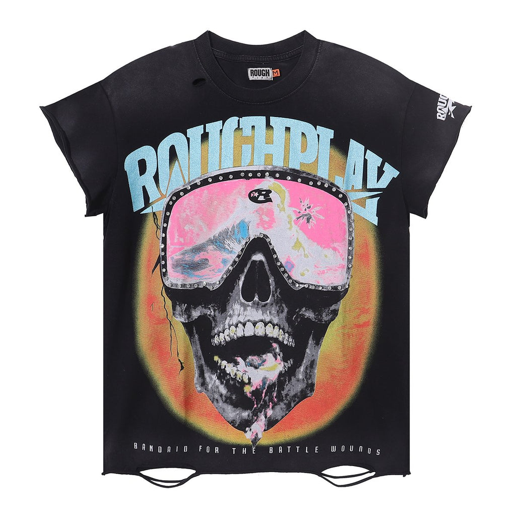 Rough Play Skull Goggles Graphic T-Shirt