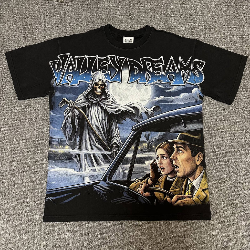 VALE USA Valley Dreams Rhinestone Graphic T-Shirt