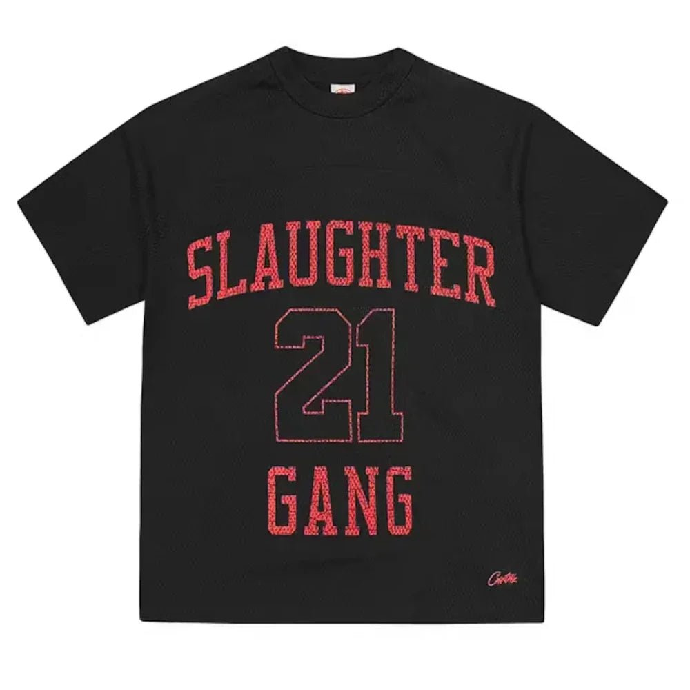 Corteiz x Slaughter Gang 21 Savage Mesh T-shirt Black