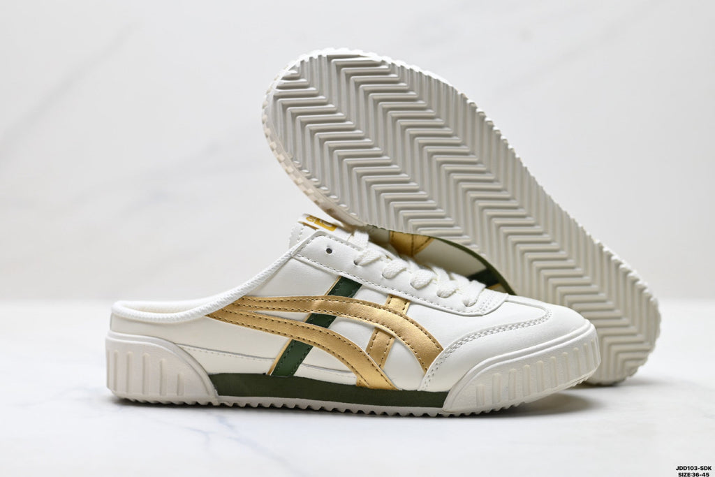 Onitsuka Tiger Retro Sabot Cream Gold Olive Unisex Shoes