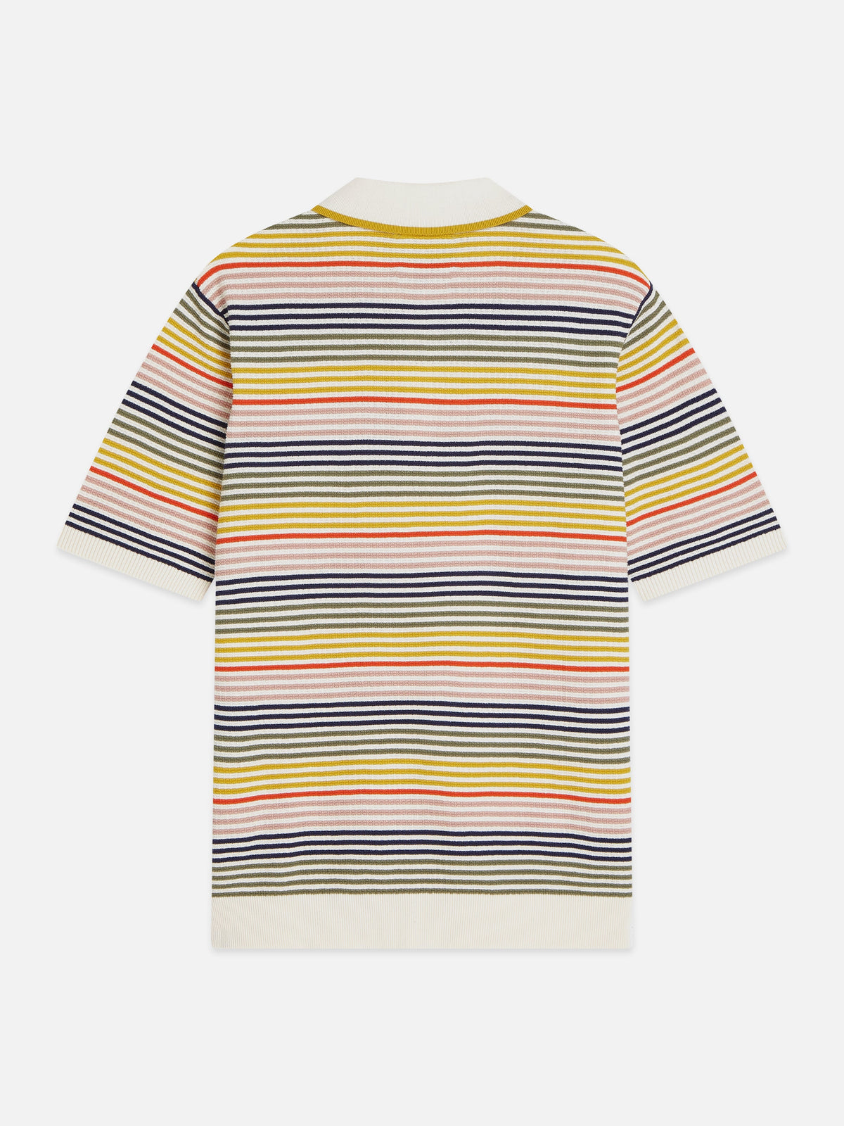 S&S Striped Structured Knitted Regular-Fit Polo