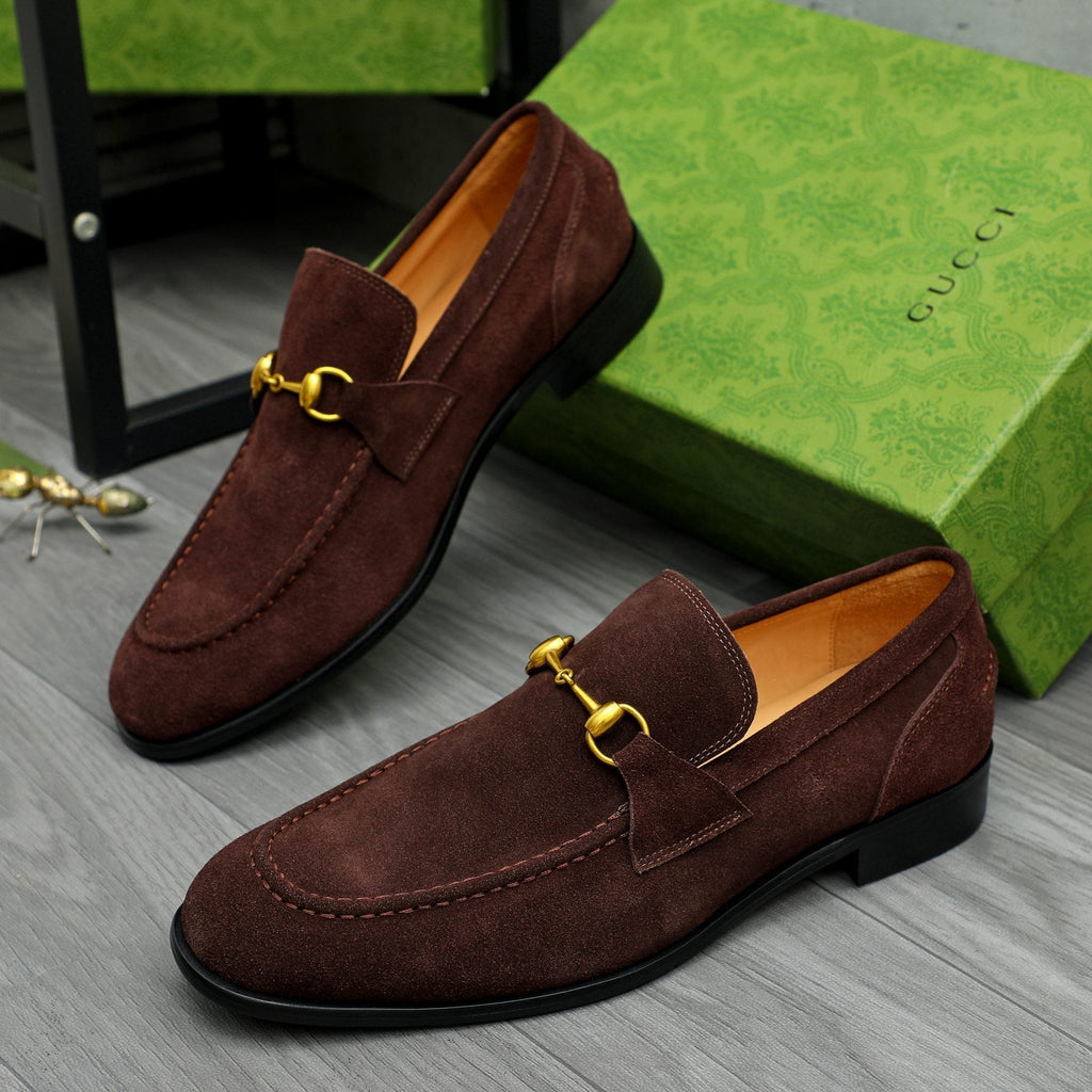Gucci Dark Brown Horsebit Loafers