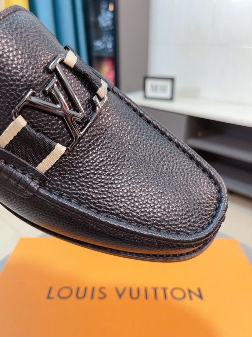 Louis Vuitton Dark Brown Textured Loafer