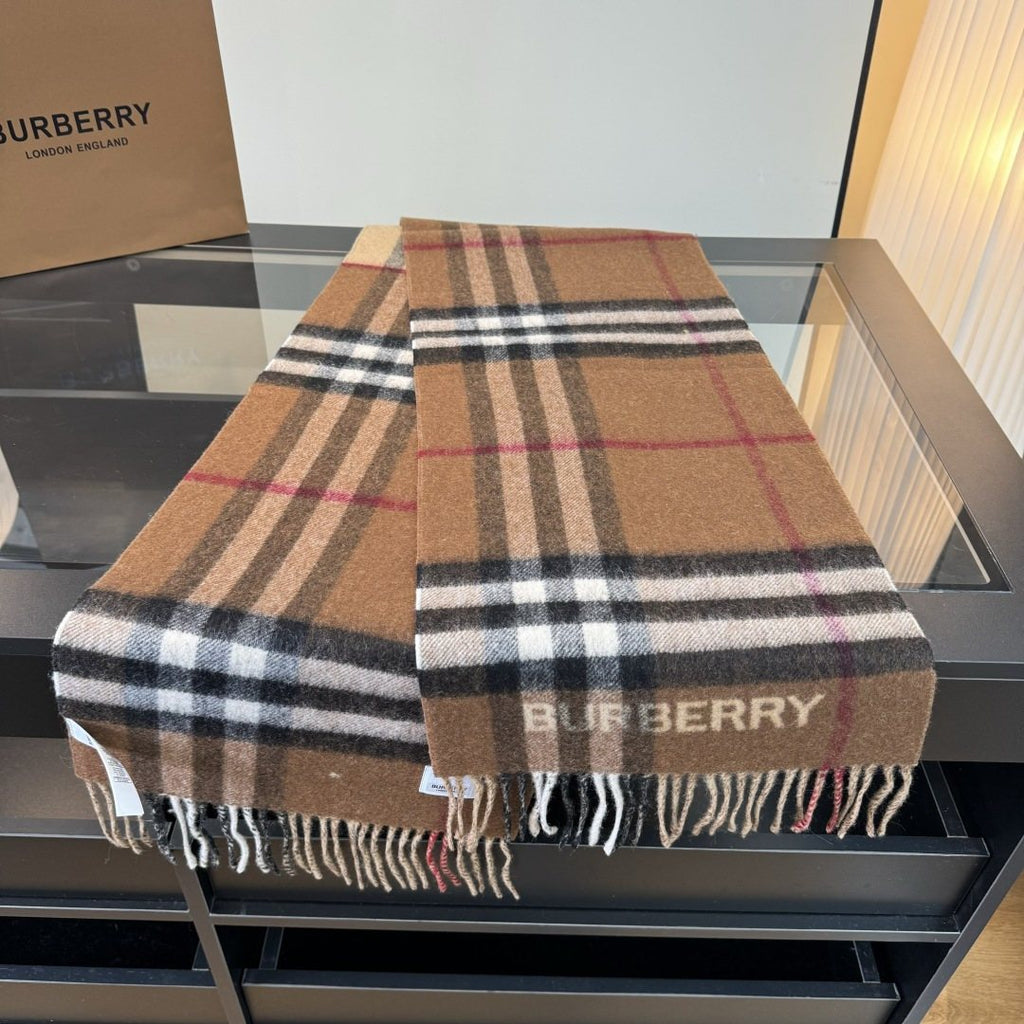 Burberry Fringed Plaid Scarf
