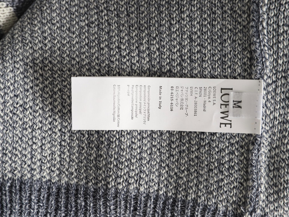 Loewe Anagram and Lettering Crewneck Knit Sweater - Gray